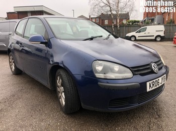 Location: Nottingham - 2006 VOLKSWAGEN GOLF TDI SE 3 Door Hatchback REG: KR06JYD, Keys: No, MOT Expiry date: 31/01/2026, 1896 Diesel, 5 Speed Manual Diesel, Former Keepers: 11