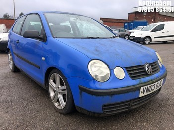 Location: Nottingham - 2003 VOLKSWAGEN POLO E 3 Door Hatchback REG: VN03OJC, Keys: No, MOT Expiry date: 10/04/2025, 1198 Petrol, 5 Speed Manual Petrol, Former Keepers: 3