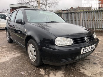 Location: Nottingham - 2000 VOLKSWAGEN GOLF SE AUTO 5 Door Hatchback REG: X527WAU, Keys: No, MOT Expiry date: 02/11/2025, 1600 Petrol, 4 Speed Auto Petrol, Former Keepers: 3