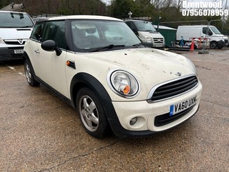 Location: Brentwood - 2010 MINI ONE 3 Door Hatchback REG: VA60UXM, Keys: No, MOT Expiry date: 03/09/2025, 1598 Petrol, 6 Speed Manual Petrol, Former Keepers: 5