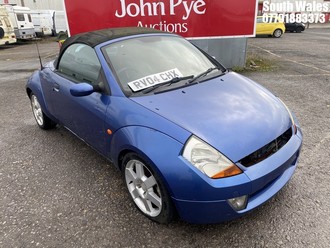 Location: South Wales - 2004 FORD STREETKA WINTER EDITION Convertible REG: RV04CHX, Keys: No, MOT Expiry date: 08/01/2021, 1599 Petrol, 5 Speed Manual Petrol, Former Keepers: 9