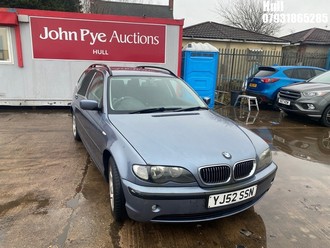 Location: Hull - 2003 BMW 320I SE TOURING AUTO Estate REG: YJ52SSN, Keys: No, MOT Expiry date: 21/12/2024, 2171 Petrol, 5 Speed Auto Petrol, Former Keepers: 3