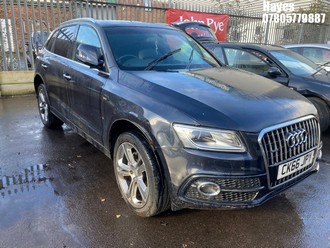 Location: Hayes - 2016 AUDI Q5 S LINE + TDI QUATTRO A Estate REG: CK66JPY, Keys: No, MOT Expiry date: 03/05/2026, 1968 Diesel, 7 Speed Auto Diesel, Former Keepers: 2