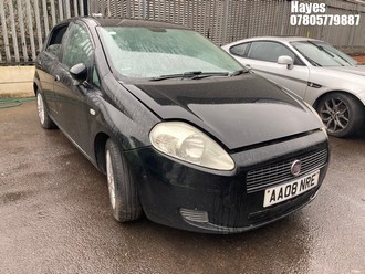 Location: Hayes - 2008 FIAT GRANDE PUNTO ELEGANZA 5 Door Hatchback REG: AA08NRE, Keys: No, MOT Expiry date: 12/02/2026, 1368 Petrol, 5 Speed Manual Petrol, Former Keepers: 6