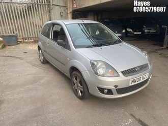 Location: Hayes - 2008 FORD FIESTA STYLE 3 Door Hatchback REG: MW08HZJ, Keys: No, MOT Expiry date: 01/11/2025, 1242 Petrol, 5 Speed Manual Petrol, Former Keepers: 5