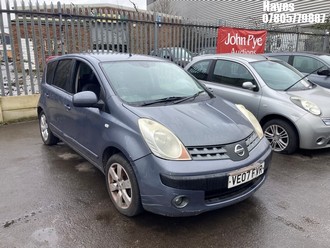 Location: Hayes - 2007 NISSAN NOTE SVE AUTO MPV REG: VE07FVR, Keys: No, MOT Expiry date: 07/01/2026, 1598 Petrol, 4 Speed Auto Petrol, Former Keepers: 5