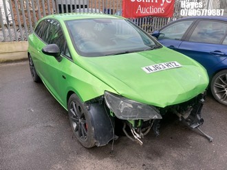 Location: Hayes - 2013 SEAT IBIZA FR TSI 3 Door Hatchback REG: NJ63HTZ, Keys: No, MOT Expiry date: 25/10/2025, 1197 Petrol, 5 Speed Manual Petrol, Former Keepers: 5