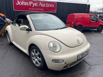 Location: Stapleford - 2004 VOLKSWAGEN BEETLE CABRIOLET TIPTRONI Convertible REG: LS54CPK, Keys: No, MOT Expiry date: 31/03/2026, 1984 Petrol, 6 Speed Auto Petrol, Former Keepers: 6