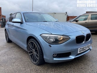 Location: Nottingham - 2012 BMW 118I SE TURBO 5 DOOR HATCHBACK REG: GX62FVU, 1598cc PETROL, 6 SPEED MANUAL PETROL, Former Keepers: 5, Keys: Yes, MOT Expiry date: 24/08/2025