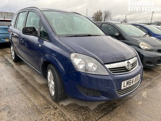 Location: BELVEDERE - 2014 VAUXHALL ZAFIRA EXCLUSIV MPV REG: LM64AXU, 1796 PETROL, 5 Speed Manual Petrol, Former Keepers: 2, Keys: No, MOT: Expiry date24/10/2025