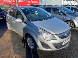 Location: Belvedere - 2013 VAUXHALL CORSA EXCLUSIV AC 5 Door Hatchback REG: YP13XTG, Keys: No, MOT Expiry date: 20/02/2025, 1229 Petrol, 5 Speed Manual Petrol, Former Keepers: 5