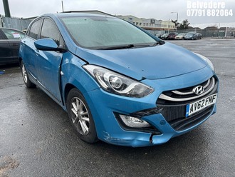 Location: Belvedere - 2012 HYUNDAI I30 ACTIVE 5 Door Hatchback REG: AV62FMF, Keys: No, MOT Expiry date: 16/10/2026, 1396 Petrol, 6 Speed Manual Petrol, Former Keepers: 6