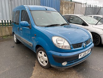 Location: Belvedere - 2005 RENAULT KANGOO EXPRESSION 16V A MPV REG: PJ05ZFF, Keys: No, MOT Expiry date: 02/11/2025, 1598 Petrol, 4 Speed Auto Petrol, Former Keepers: 7