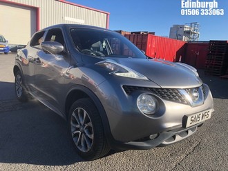 Location: Edinburgh - 2015 NISSAN JUKE TEKNA DCI 5 DOOR HATCHBACK REG: SA15WFS, 1461cc DIESEL, 5 SPEED MANUAL DIESEL, Former Keepers: 1, Keys: Yes, MOT Expiry date: 07/12/2025