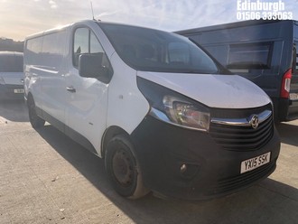 Location: Edinburgh - 2015 VAUXHALL VIVARO 2900 CDTI Panel Van REG: YX15SSK, Keys: No, MOT Expiry date: 21/03/2025, 1598 Diesel, 6 Speed Manual Diesel, Former Keepers: 3