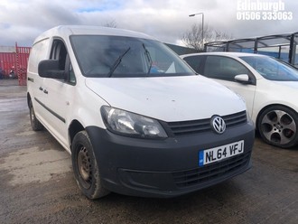 Location: Edinburgh - 2014 VOLKSWAGEN CADDY C20 STARTLINE TDI Panel Van REG: NL64VFJ, Keys: No, MOT Expiry date: 23/10/2026, 1598 Diesel, 5 Speed Manual Diesel, Former Keepers: 7