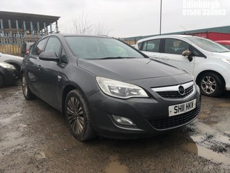 Location: Edinburgh - 2011 VAUXHALL ASTRA EXCITE CDTI 5 Door Hatchback REG: SH11HKW, Keys: No, MOT Expiry date: 21/11/2024, 1686 Diesel, 6 Speed Manual Diesel, Former Keepers: 9
