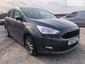Location: Nottingham - 2018 FORD GRAND C-MAX ZETEC TURBO MPV REG: YA67MLL, Keys: No, MOT Expiry date: 25/11/2025, 999 Petrol, 6 Speed Manual Petrol, Former Keepers: 2