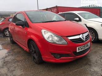 Location: Edinburgh - 2009 VAUXHALL CORSA SRI A/C 3 Door Hatchback REG: KS09RKJ, Keys: No, MOT Expiry date: 12/04/2025, 1598 Petrol, 6 Speed Manual Petrol, Former Keepers: 9