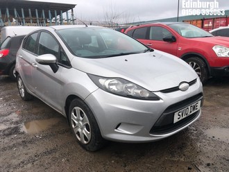 Location: Edinburgh - 2010 FORD FIESTA EDGE TDCI 68 5 Door Hatchback REG: SV10DWE, Keys: No, MOT Expiry date: 04/02/2026, 1399 Diesel, 5 Speed Manual Diesel, Former Keepers: 5