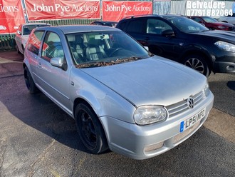 NOTE: ATF Registered Buyers ONLY - Location: Belvedere - 2002 VOLKSWAGEN GOLF GTI 5 Door Hatchback REG: LP51NFC, Keys: No, 1781 Petrol, 5 Speed Manual Petrol, Former Keepers: 2