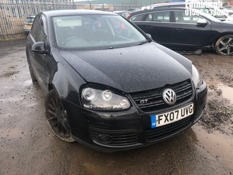 Location: Edinburgh - 2007 VOLKSWAGEN GOLF GT TDI 5 Door Hatchback REG: FX07UVG, Keys: No, MOT Expiry date: 05/01/2024, 1968 Diesel, 6 Speed Manual Diesel, Former Keepers: 8