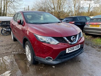 Location: Mitcham - 2016 NISSAN QASHQAI ACENTA SMART VIS 5 Door Hatchback REG: SG66USB, Keys: No, MOT Expiry date: 03/03/2026, 1197 Petrol, 6 Speed Manual Petrol, Former Keepers: 5