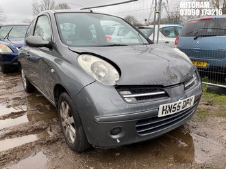 Location: Mitcham - 2005 NISSAN MICRA SVE AUTO 3 Door Hatchback REG: HN55DPY, Keys: No, MOT Expiry date: 02/06/2026, 1386 Petrol, 4 Speed Auto Petrol, Former Keepers: 5