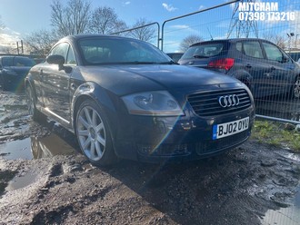 Location: Mitcham - 2002 AUDI TT QUATTRO (225 BHP) Coupe REG: BJ02OYU, Keys: No, MOT Expiry date: 12/03/2022, 1781 Petrol, 6 Speed Manual Petrol, Former Keepers: 10