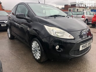 Location: Nottingham - 2010 FORD KA ZETEC 3 Door Hatchback REG: YK10XSO, Keys: No, MOT Expiry date: 21/11/2025, 1242 Petrol, 5 Speed Manual Petrol, Former Keepers: 5