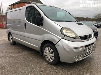 Location: Nottingham - 2005 VAUXHALL VIVARO 2700 CDTI SPORTIVE Panel Van REG: DN05XPW, Keys: No, MOT Expiry date: 12/01/2026, 1870 Diesel, 6 Speed Manual Diesel, Former Keepers: 5