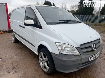 Location: Peterborough - 2012 MERCEDES-BENZ VITO 116 CDI Panel Van REG: RO62WNT, Keys: No, MOT Expiry date: 21/08/2026, 2143 Diesel, 6 Speed Manual Diesel, Former Keepers: 6