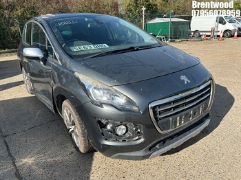 Location: Brentwood - 2014 PEUGEOT 3008 ACTIVE HDI 5 Door Hatchback REG: SE63DHO, Keys: No, MOT Expiry date: 13/02/2024, 1560 Diesel, 6 Speed Manual Diesel, Former Keepers: 2