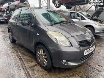 Location: Stapleford - 2007 TOYOTA YARIS TR 3 Door Hatchback REG: PG07EHW, Keys: Yes, MOT Expiry date: 14/10/2026, 1296 Petrol, 5 Speed Manual Petrol, Former Keepers: 8