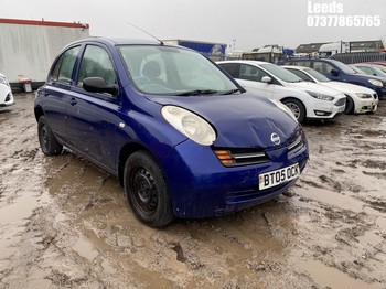 Location: Leeds - 2005 NISSAN MICRA S AUTO 5 Door Hatchback REG: BT05OCK, Keys: No, MOT Expiry date: 19-03-2026, 1240 Petrol, 4 Speed Auto Petrol, Former Keepers: 14