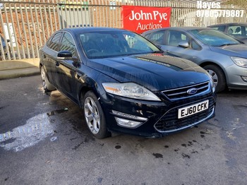 Location: Hayes - 2010 FORD MONDEO TITANIUM X AUTO 5 Door Hatchback REG: EJ60CFK, Keys: No, MOT Expiry date: 08/12/2025, 1999 Petrol, 6 Speed Auto Petrol, Former Keepers: 4
