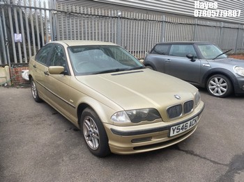 Location: Hayes - 2001 BMW 316I SE 4 Door Saloon REG: Y546ACK, Keys: No, MOT Expiry date: 20/03/2026, 1895 Petrol, 5 Speed Manual Petrol, Former Keepers: 4