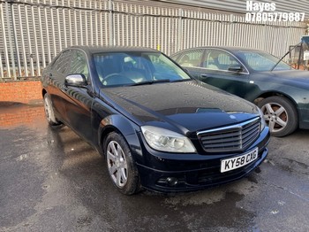 Location: Hayes - 2008 MERCEDES C180 SE KOMPRESSOR A 4 Door Saloon REG: KY58CXG, Keys: No, MOT Expiry date: 28/02/2026, 1796 Petrol, 5 Speed Auto Petrol, Former Keepers: 5