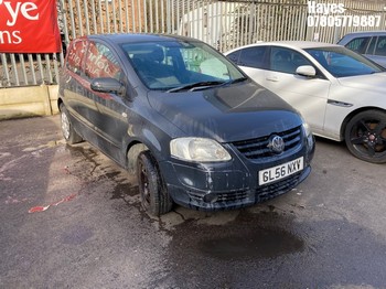 Location: Hayes - 2007 VOLKSWAGEN FOX 55 3 Door Hatchback REG: GL56NXV, Keys: No, MOT Expiry date: 12/10/2026, 1198 Petrol, 5 Speed Manual Petrol, Former Keepers: 9