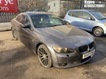 Location: Hayes - 2007 BMW 325I SE AUTO Convertible REG: BX07FKE, Keys: No, MOT Expiry date: 02/05/2026, 2996 Petrol, 6 Speed Auto Petrol, Former Keepers: 10