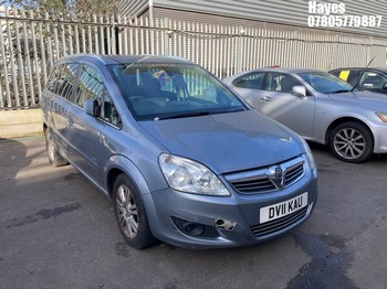 Location: Hayes - 2011 VAUXHALL ZAFIRA ELITE MPV REG: DV11KAU, Keys: No, MOT Expiry date: 24/11/2025, 1796 Petrol, 5 Speed Manual Petrol, Former Keepers: 7