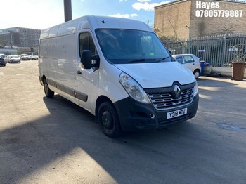 Location: Hayes - 2018 RENAULT MASTER LM35 B-NESS ENERGY Panel Van REG: YS18MTZ, Keys: No, MOT Expiry date: 13/09/2025, 2298 Diesel, 6 Speed Manual Diesel, Former Keepers: 2