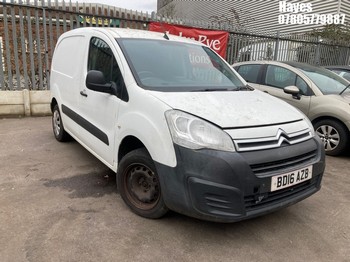 Location: Hayes - 2016 CITROEN BERLINGO 625 ENTERPRISE H Panel Van REG: BD16AZB, Keys: No, MOT Expiry date: 12/05/2026, 1560 Diesel, 5 Speed Manual Diesel, Former Keepers: 4