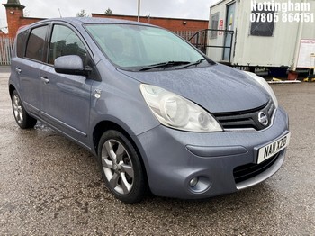 Location: Nottingham - 2011 NISSAN NOTE N-TEC MPV REG: NA11XZB, 1386cc PETROL, 5 SPEED MANUAL PETROL, Former Keepers: 1, Keys: Yes, MOT Expiry date: 17/02/2027