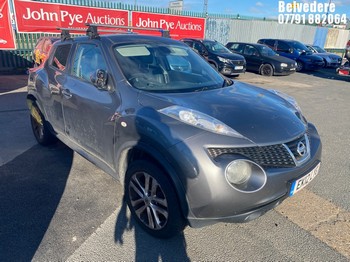 Location: BELVEDERE - 2012 NISSAN JUKE TEKNA DCI 5 Door Hatchback REG: EK12LYG, 1461cc Diesel, 6 Speed Manual Diesel, Former Keepers: 1, Keys: No, MOT: Expiry date06/03/2026