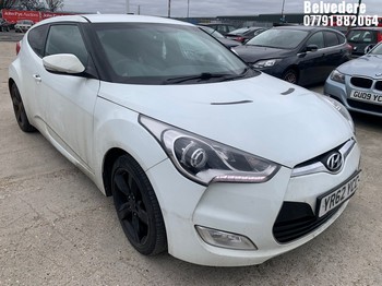 Location: Belvedere - 2012 HYUNDAI VELOSTER GDI COUPE REG: YR62YCC, 1591cc PETROL, 6 SPEED MANUAL PETROL, Former Keepers: 4, Keys: Yes, MOT Expiry date: 01/03/2026