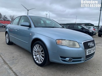 Location: Belvedere - 2007 AUDI A4 SE 4 Door Saloon REG: SD07WYV, 1984cc Petrol, 5 Speed Manual Petrol, Former Keepers: 6, Keys: Yes, MOT Expiry date: 19/01/2026