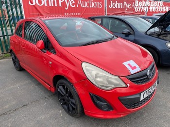 Location: Belvedere - 2012 VAUXHALL CORSA SRI 3 Door Hatchback REG: YT62PHX, Keys: No, MOT Expiry date: 21/12/2025, 1398 Petrol, 5 Speed Manual Petrol, Former Keepers: 12