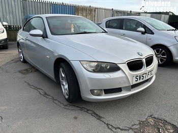 Location: Belvedere - 2007 BMW 320I SE Coupe REG: SV57FTC, Keys: No, MOT Expiry date: 12/06/2026, 1995 Petrol, 6 Speed Manual Petrol, Former Keepers: 10