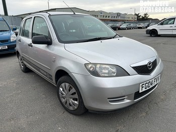 Location: Belvedere - 2004 MAZDA 2 TS 5 Door Hatchback REG: FG04FVV, Keys: No, MOT Expiry date: 03/12/2025, 1388 Petrol, 5 Speed Manual Petrol, Former Keepers: 8